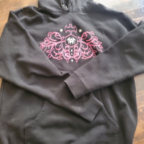 Black and Pink Sleep Token Emergence Rose Sweatshirt LARGE - Picture 2 of 12